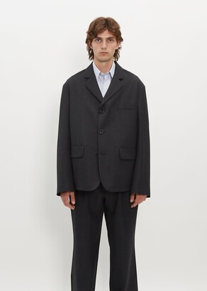 Margaret Howell Men Boxy Blazer Dry Wool Serge - ShopStyle